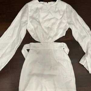 Brand new white Bondi Born cutout mini dress